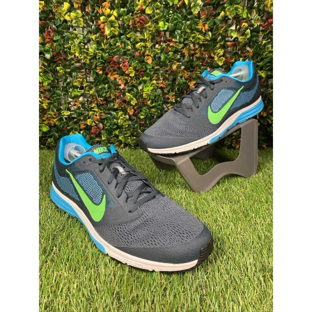 14 Nike Zoom Fly 2 Navy Blue Green Running Shoe Sneaker 707606-009 Mens Size 14
